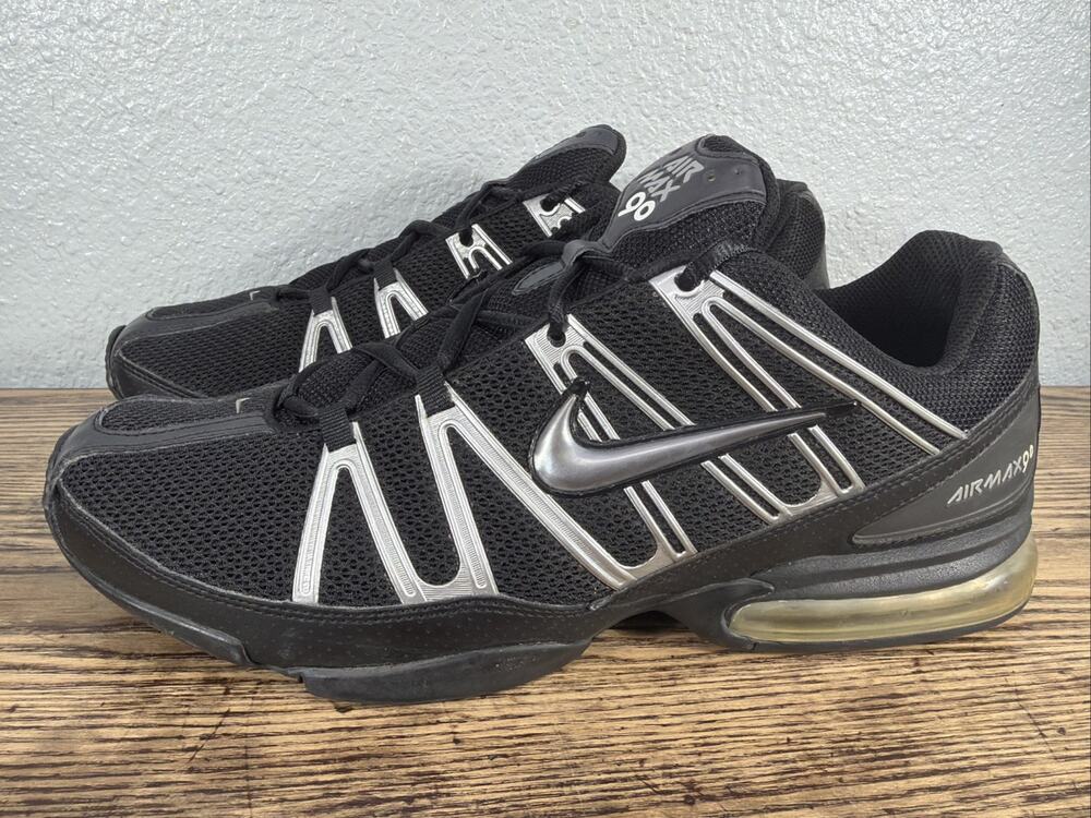 RARE Nike Air Max 90 Men's Size 13 Black Grey Running Shoes 2006 313774-101